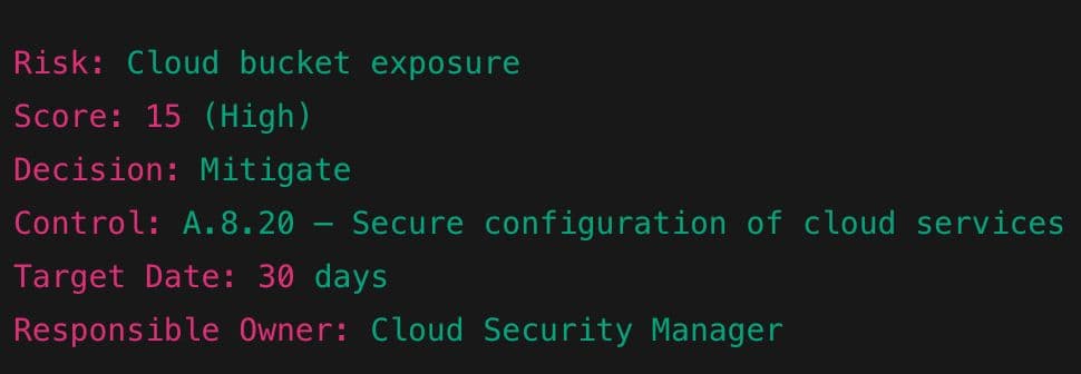 Approve & Document Risk Treatments